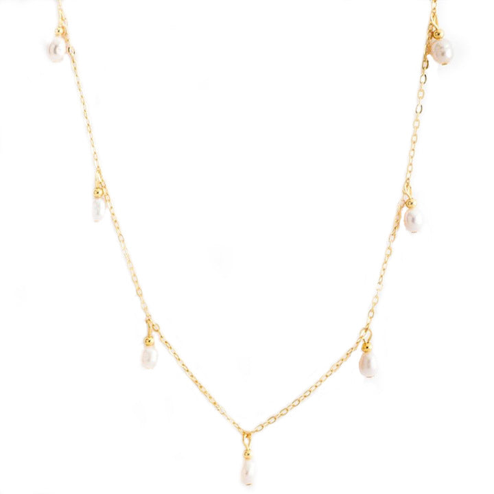 Teardrop Pearl Tassel Necklace