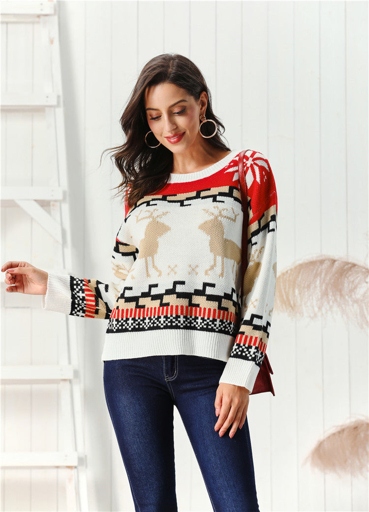 Christmas Reindeer Aztec Sweater