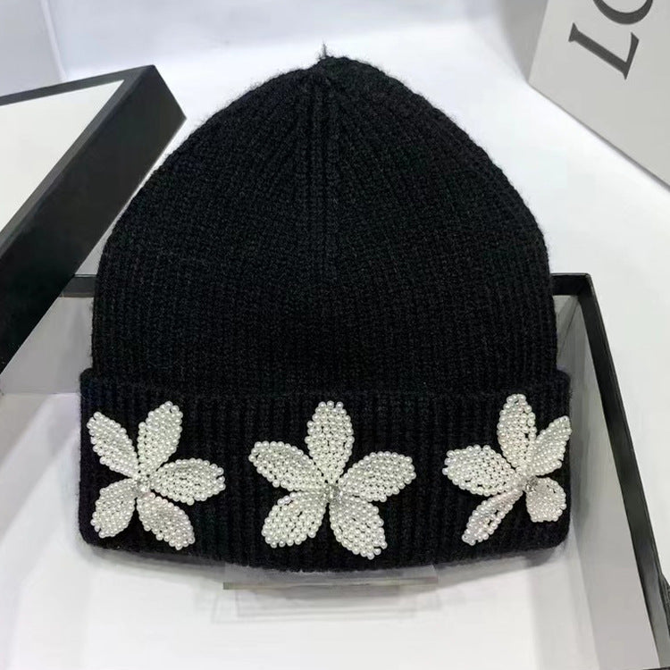 Black Beaded/Rhinestone Hat