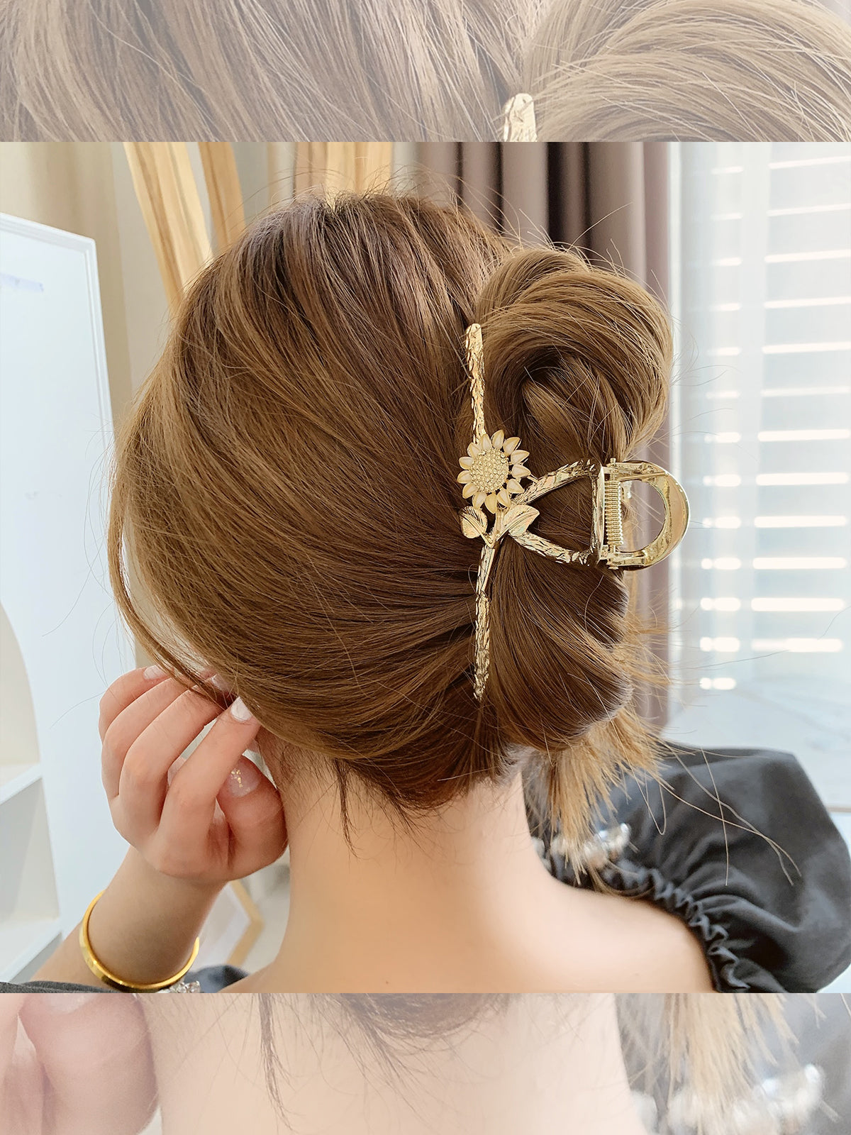 Golden Sunflower Claw Clip