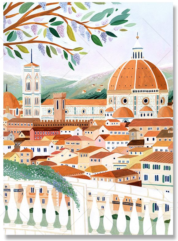 International Architecture Landscape on Canvas