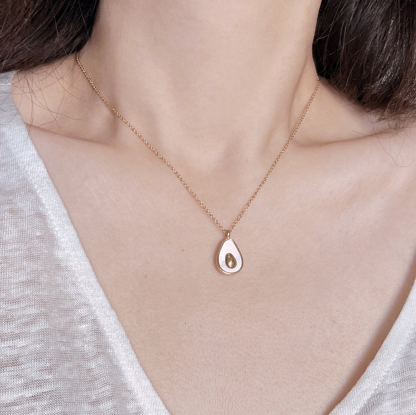 Golden Avocado Necklace