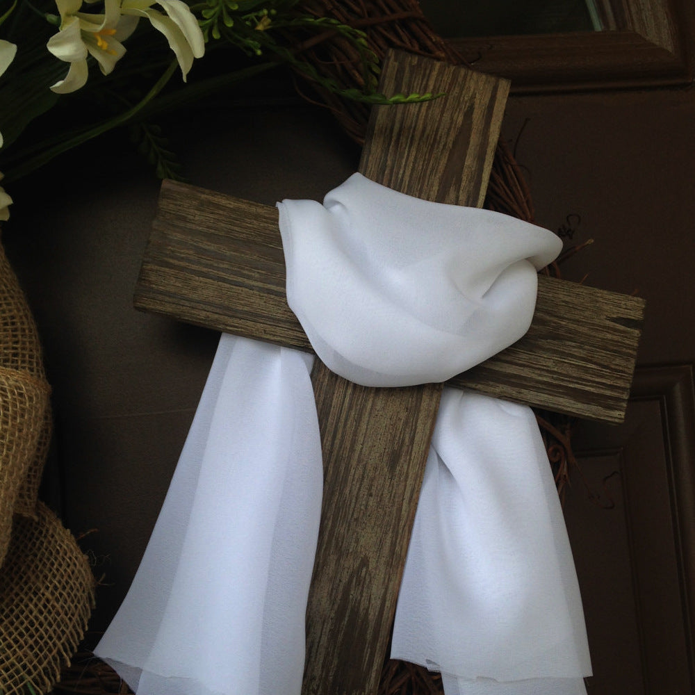 Easter Cross Wreath