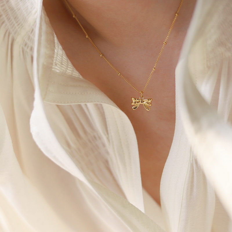 Golden Bow Necklace