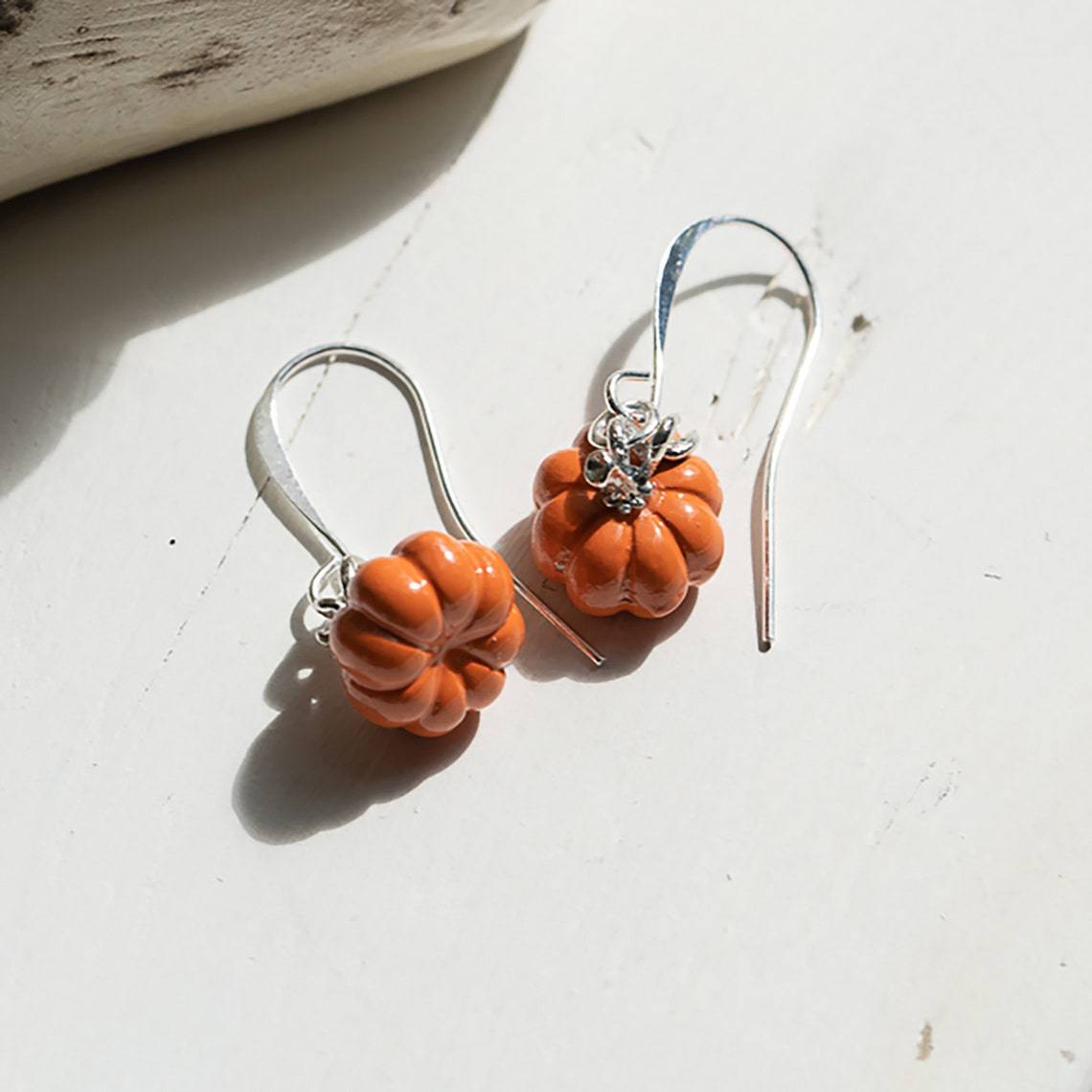 Dainty Fall Pumpkin Dangle Earrings