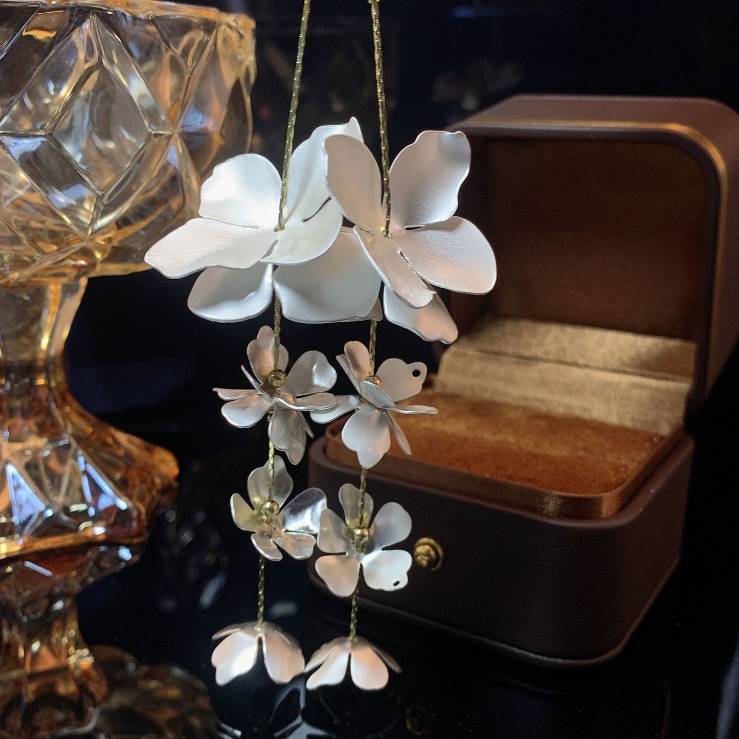 Flower Petal Shoulder Duster Earrings