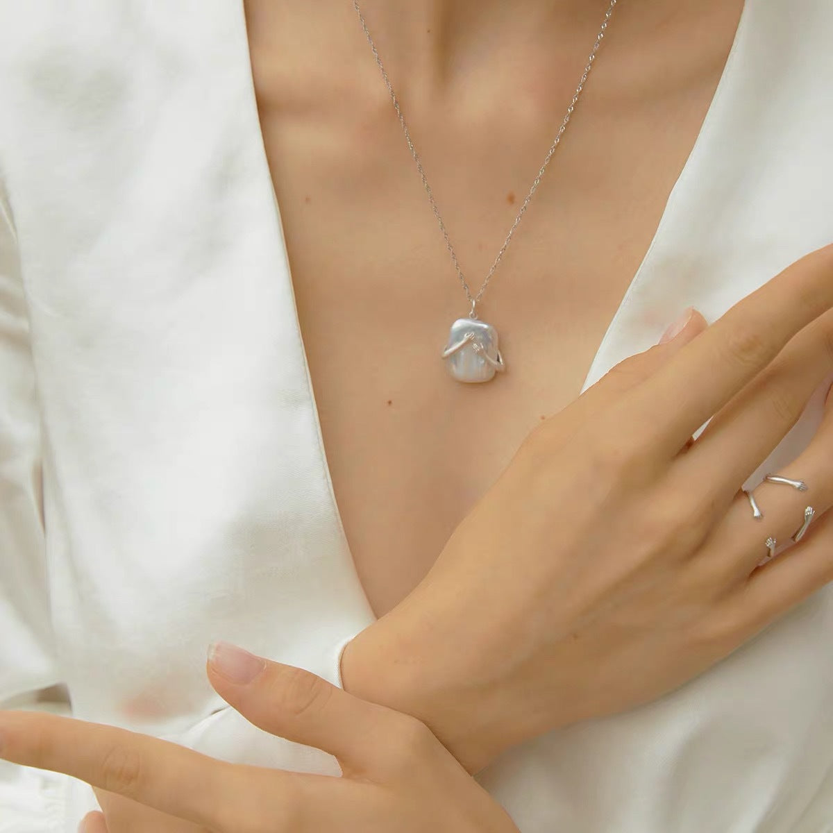 Embrace Pearl Necklace