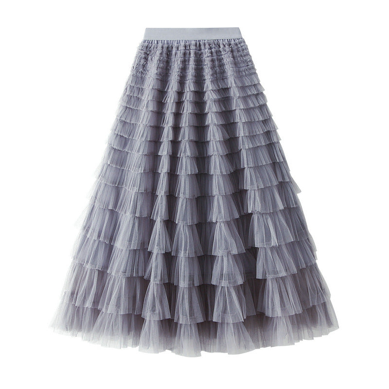 Ruffle Layered Maxi Skirt