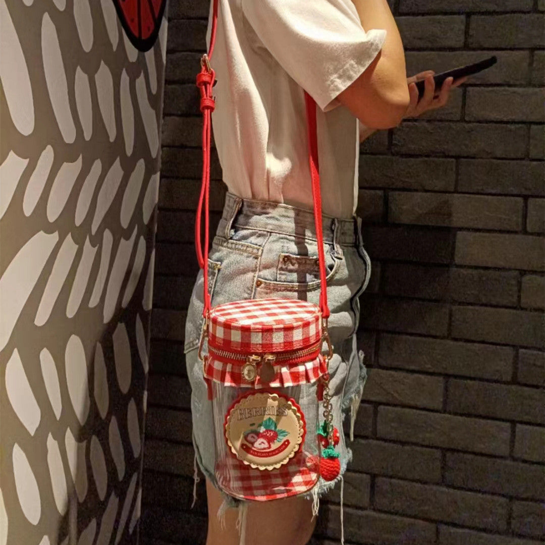Strawberry Jam Transparent Crossbody Purse