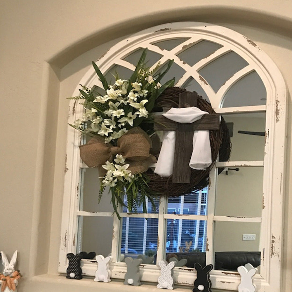 Easter Cross Wreath
