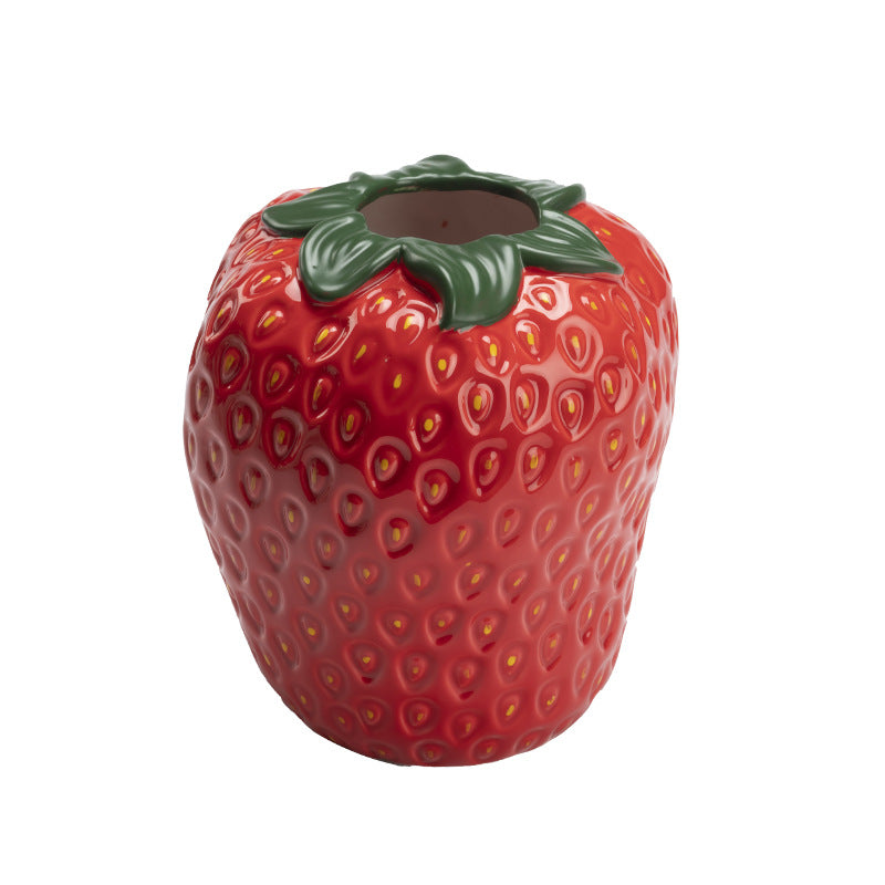 Ceramic Strawberry Vase