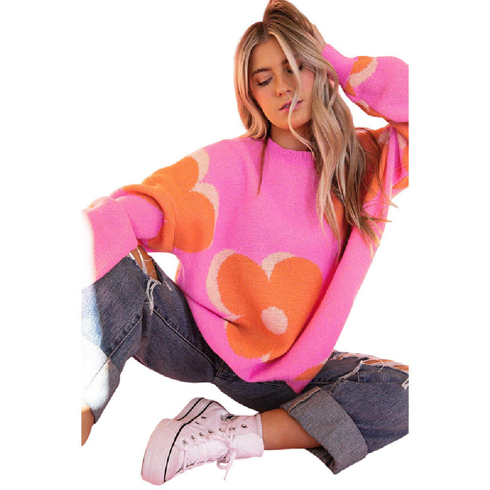 Bright Blooms Knit Sweater