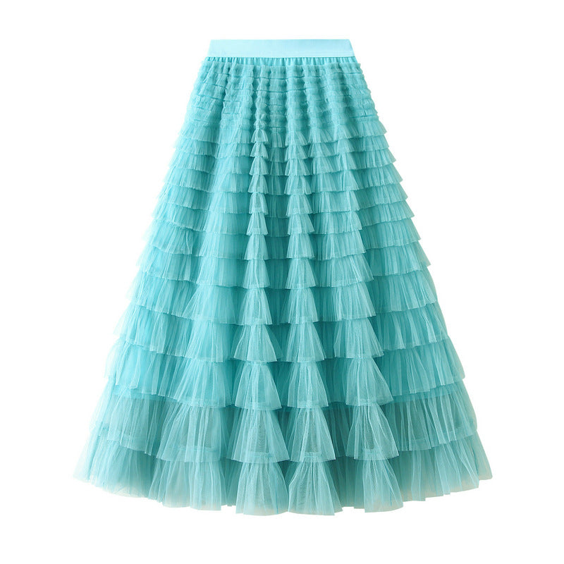 Ruffle Layered Maxi Skirt