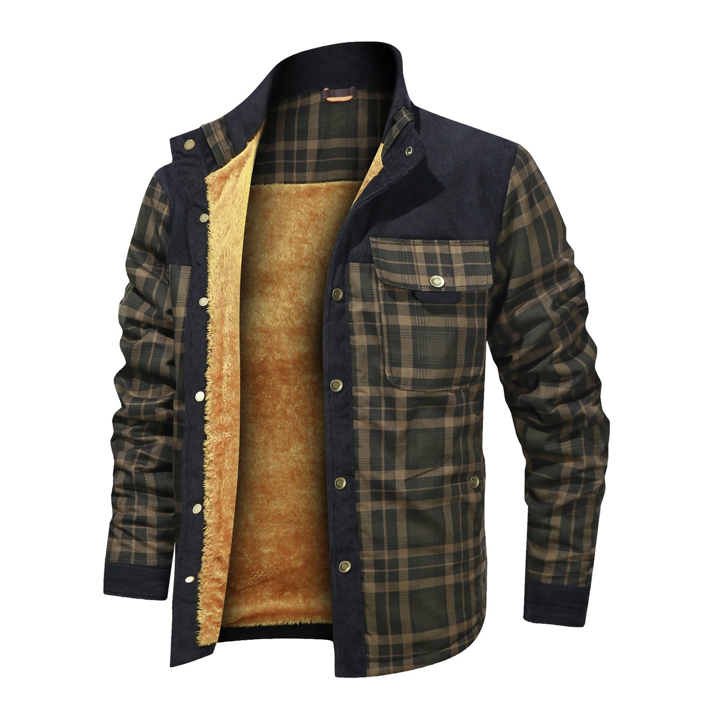 Men's Rugged Plaid Coat