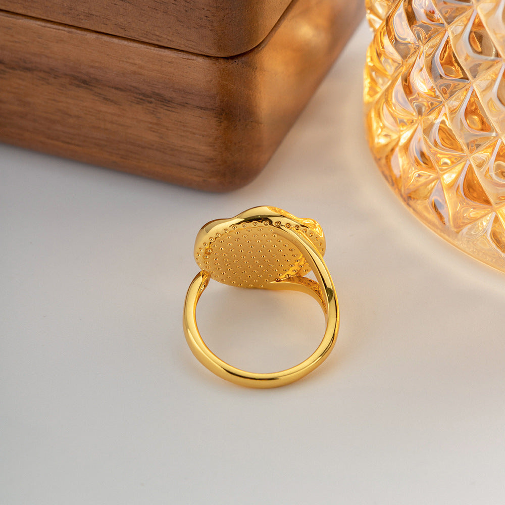 Gold Abalone Shell Ring
