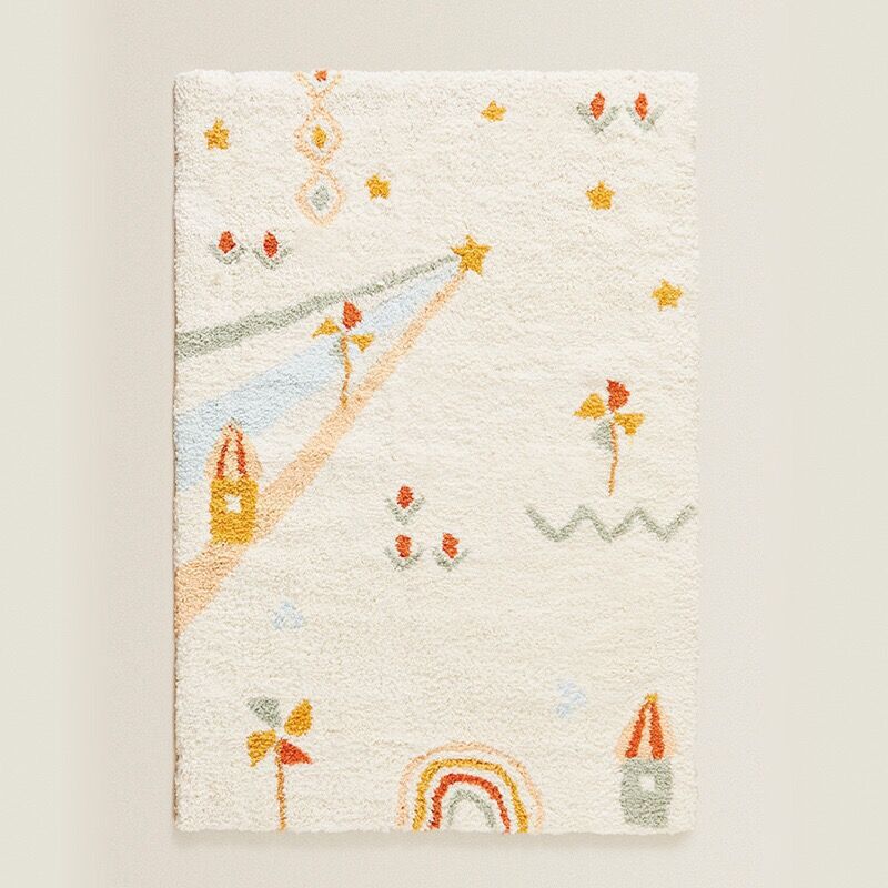 Minimalist Plush Rug Dachshund/Stars/Nature/Boho