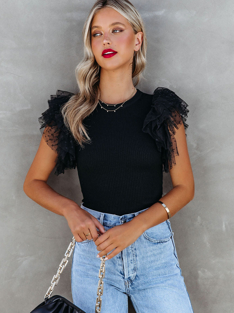 Miriam Ruffle Sleeve Top
