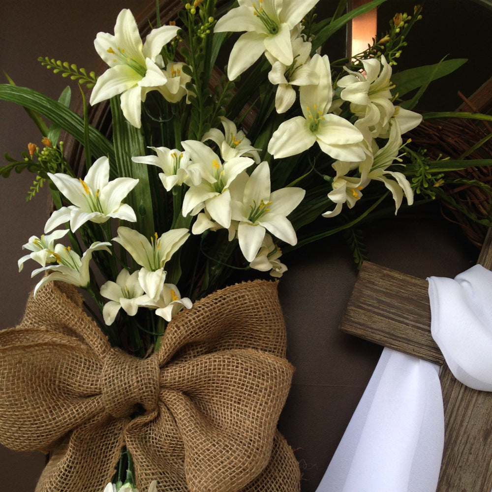 Easter Cross Wreath