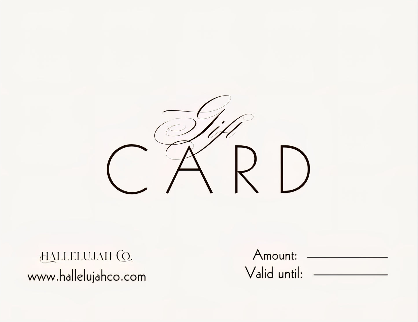 The Hallelujah Co. GIFT CARD