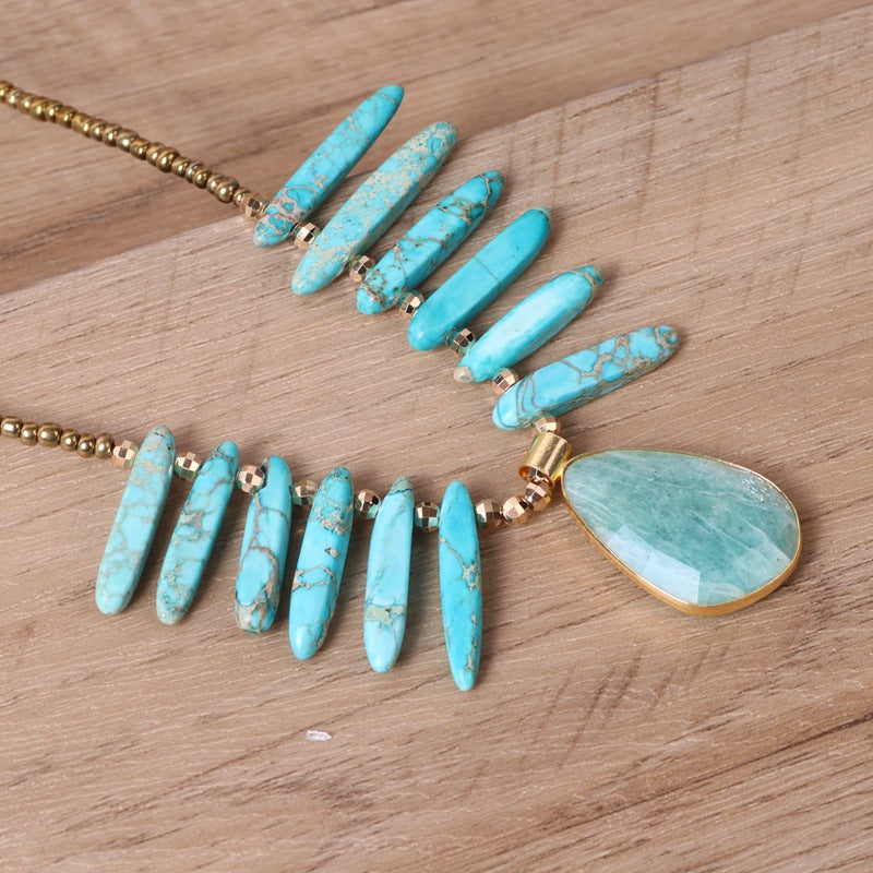 Boho Turquoise Stone Necklace