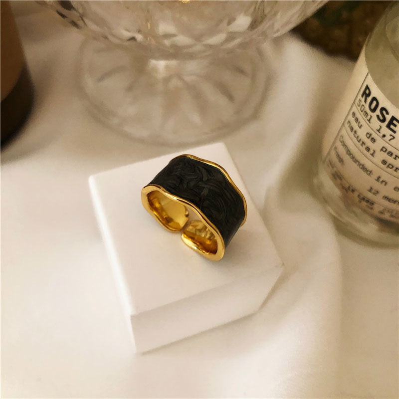 Marbled Irregular Shape Ring