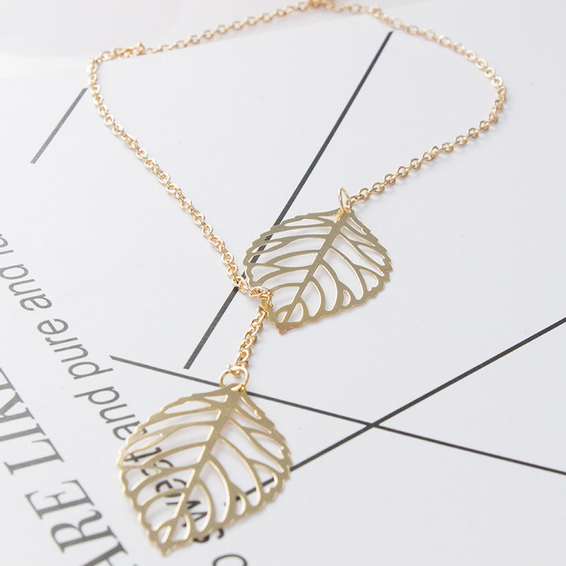 Double Leaf Necklace