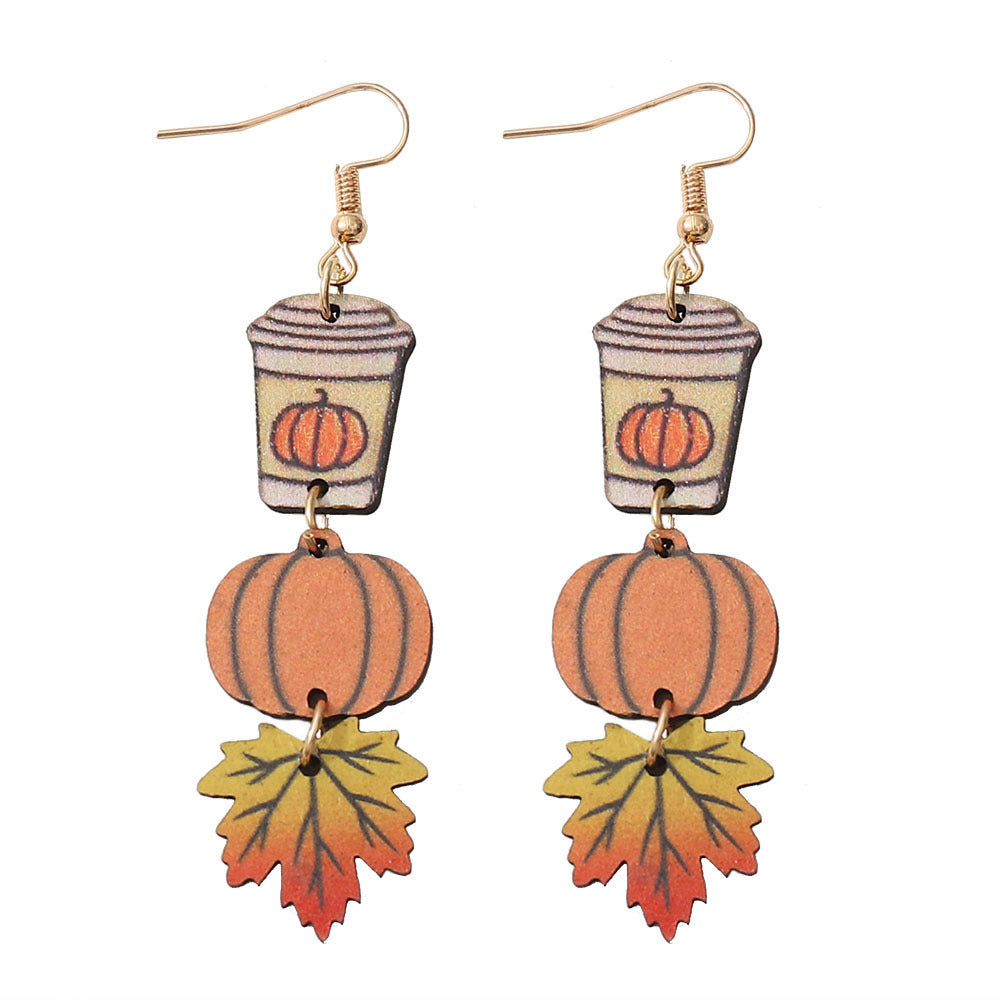 Pumpkin Spice and Maple Leaves Fall Earrings