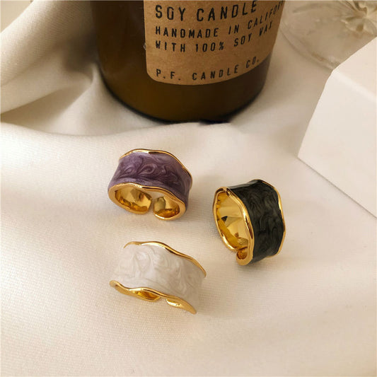 Marbled Irregular Shape Ring