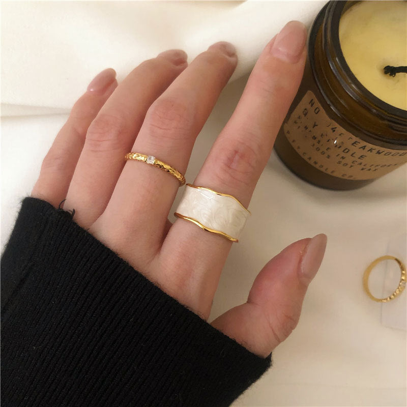 Marbled Irregular Shape Ring
