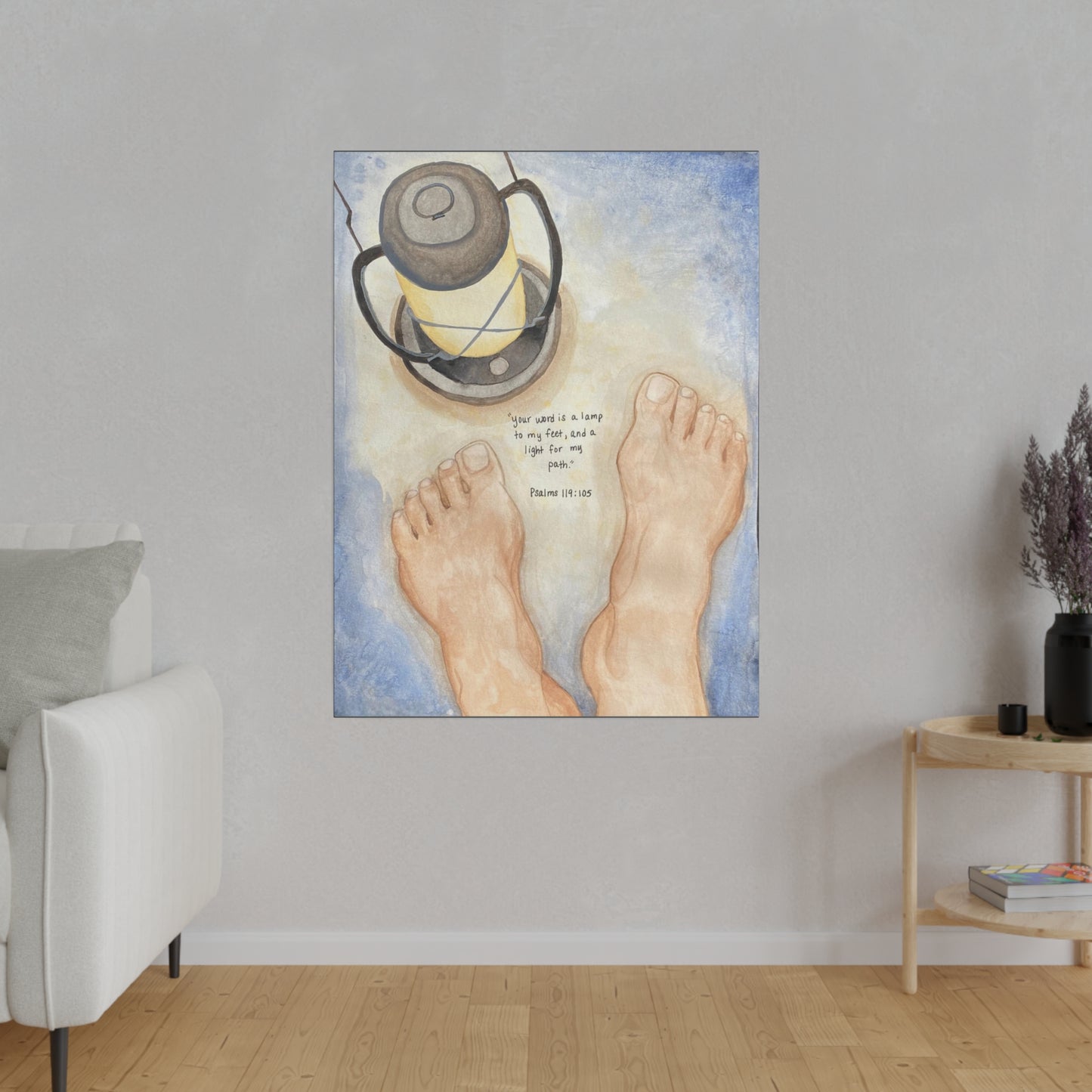 Lamp Unto My Feet, Matte Canvas, Stretched, 0.75"