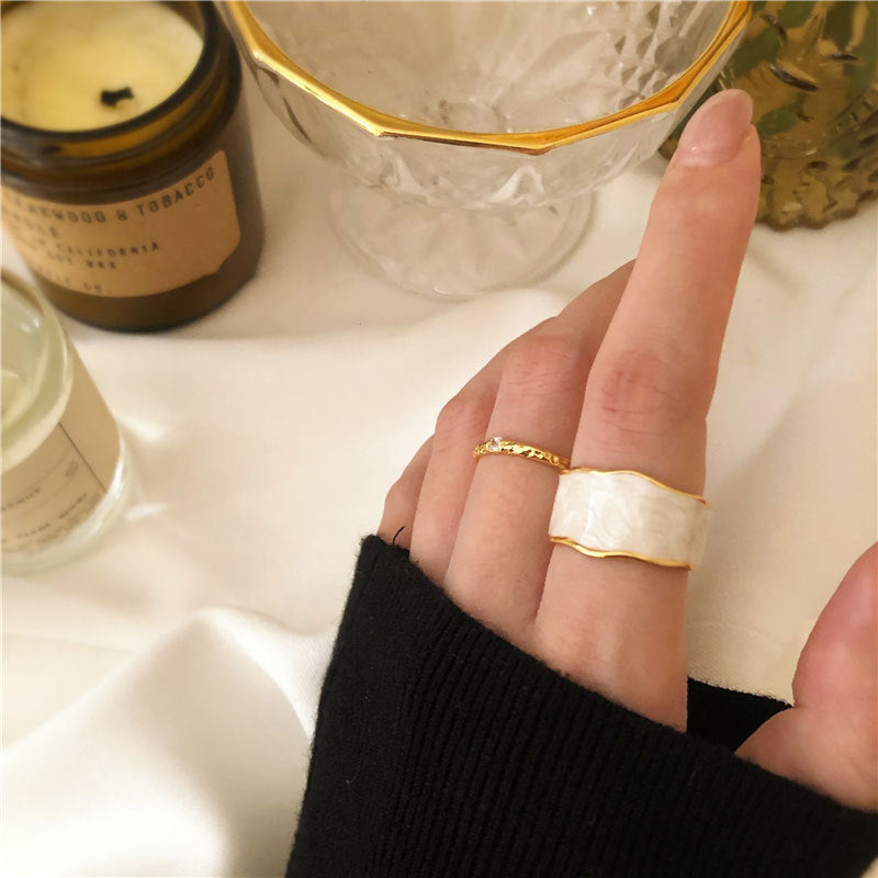 Marbled Irregular Shape Ring