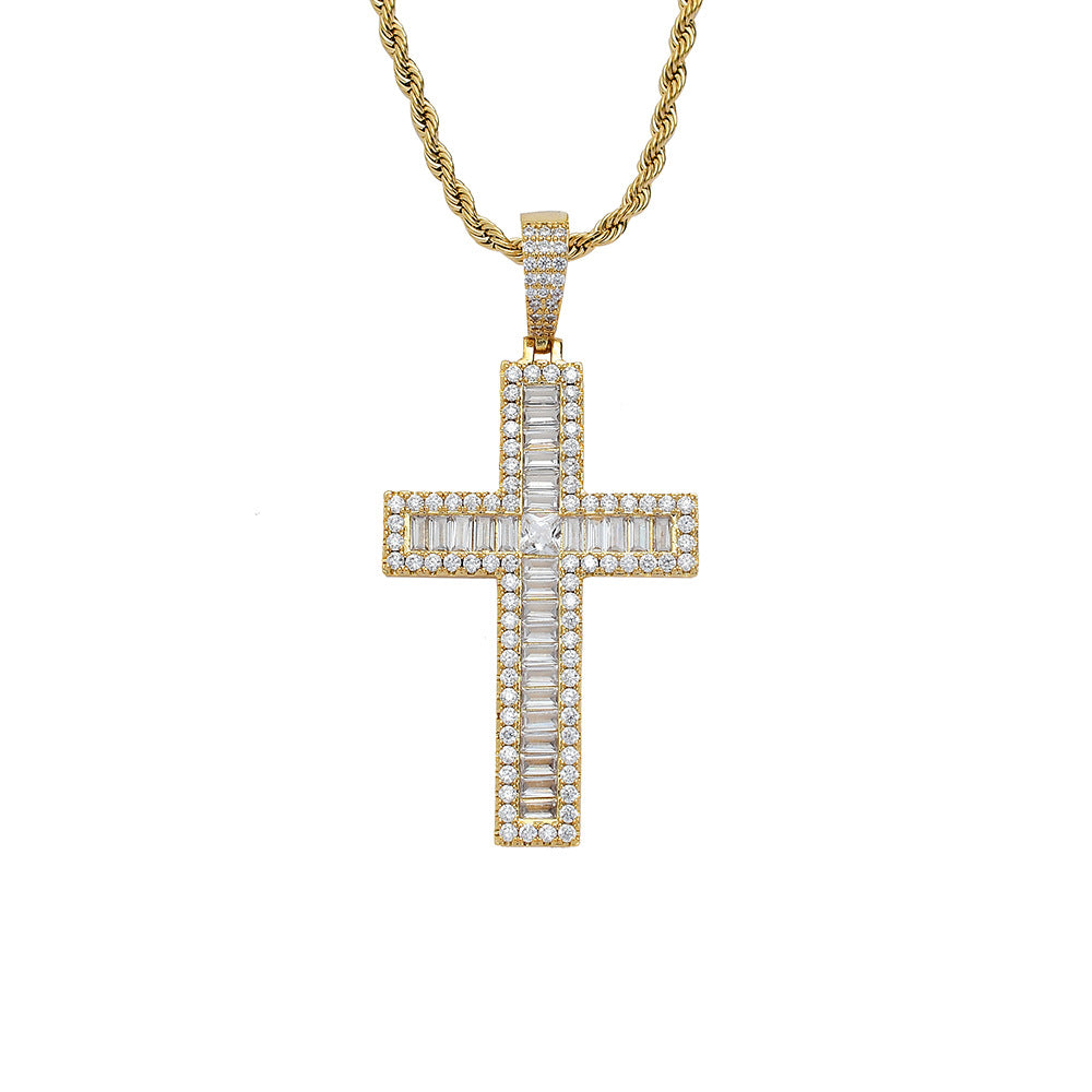 Cross Pendant Zircon Necklace