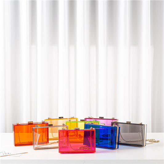 Transparent Acrylic Rectangle Clutch Purse