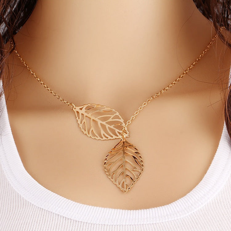 Double Leaf Necklace