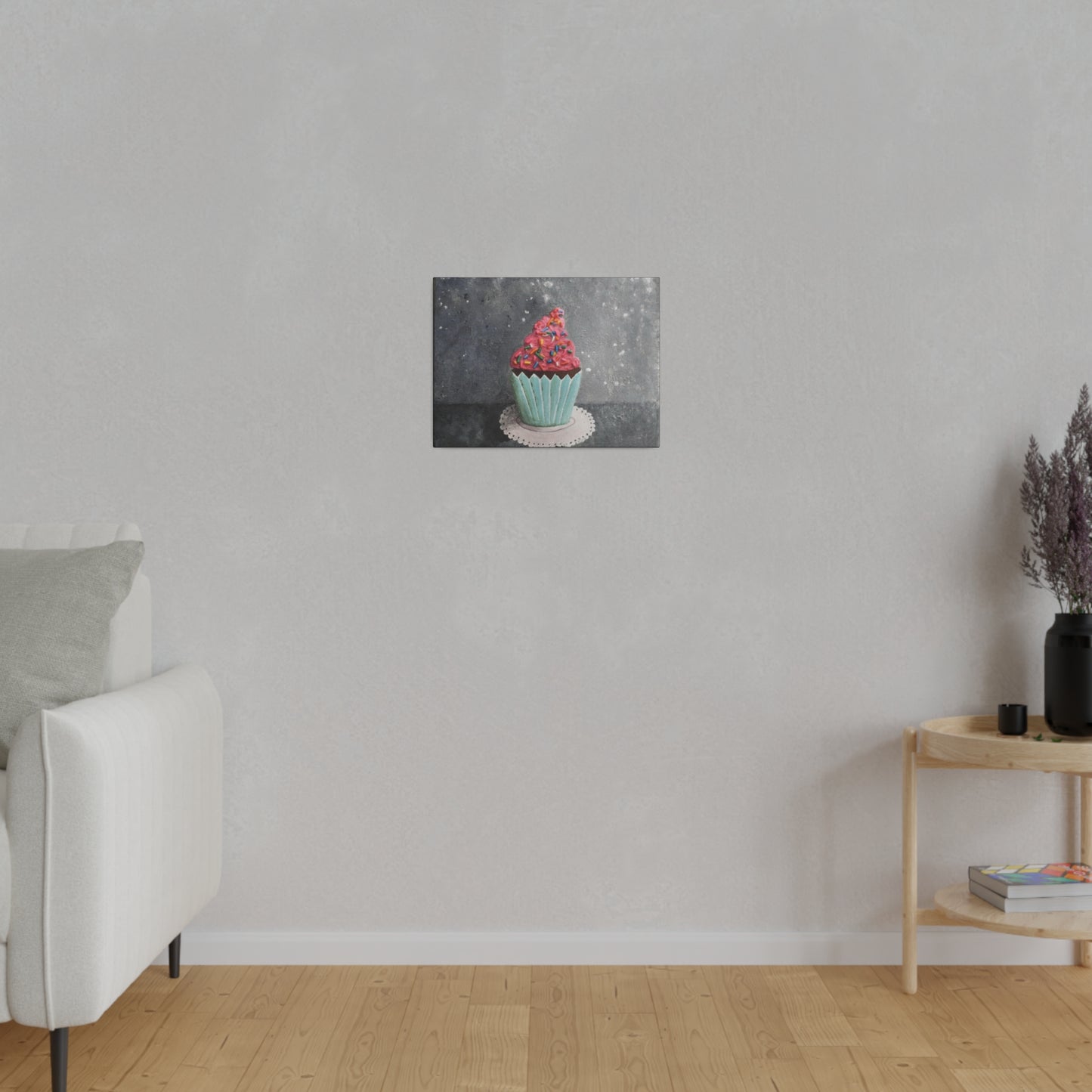 Sprinkled Cupcake, Matte Canvas, Stretched, 0.75"
