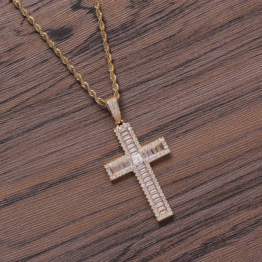 Cross Pendant Zircon Necklace