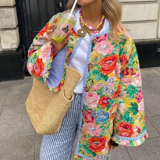 Everlasting Bloom Quilted Coat