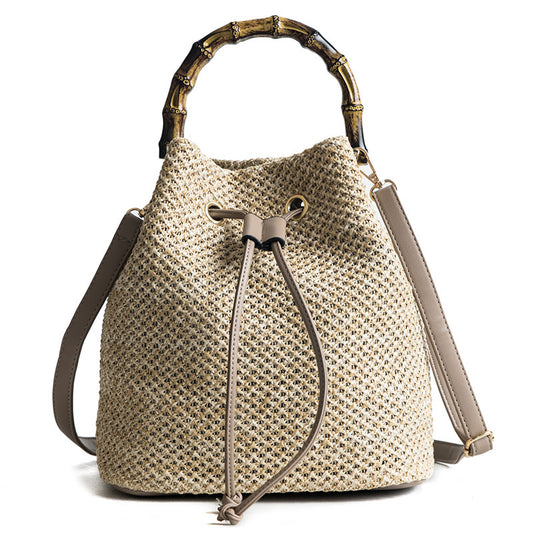 Bamboo and Hemp Bucket Bag Purse