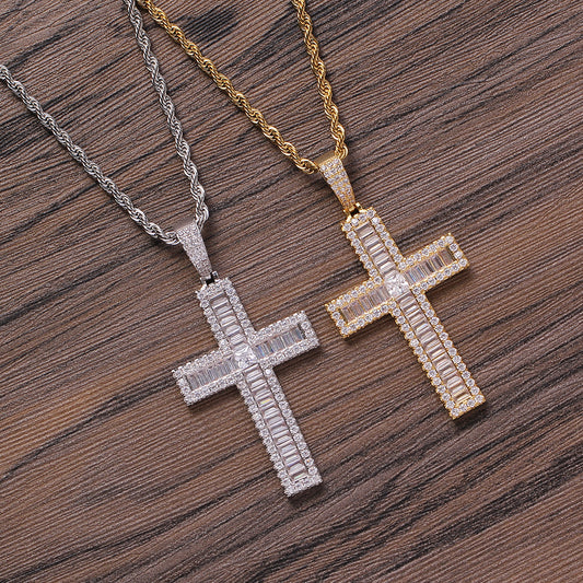 Cross Pendant Zircon Necklace