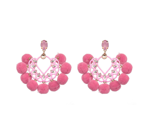 Jeweled Tassel Dangle Earrings