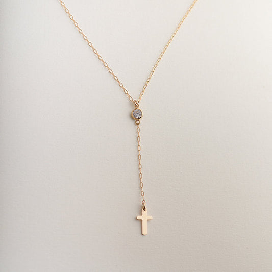 Tiny Cross Pendant Necklace