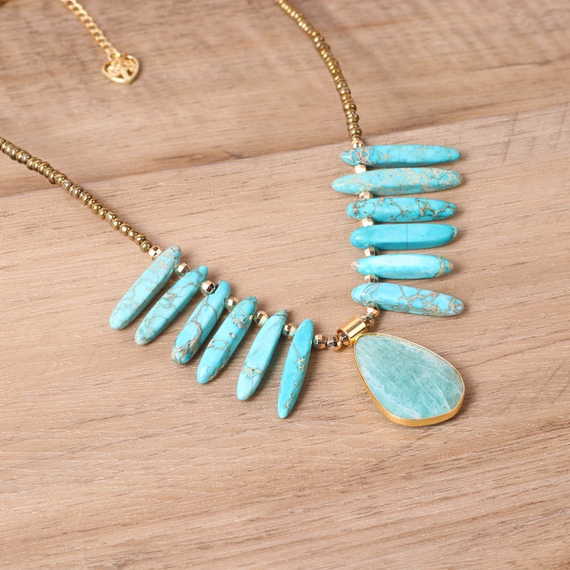 Boho Turquoise Stone Necklace