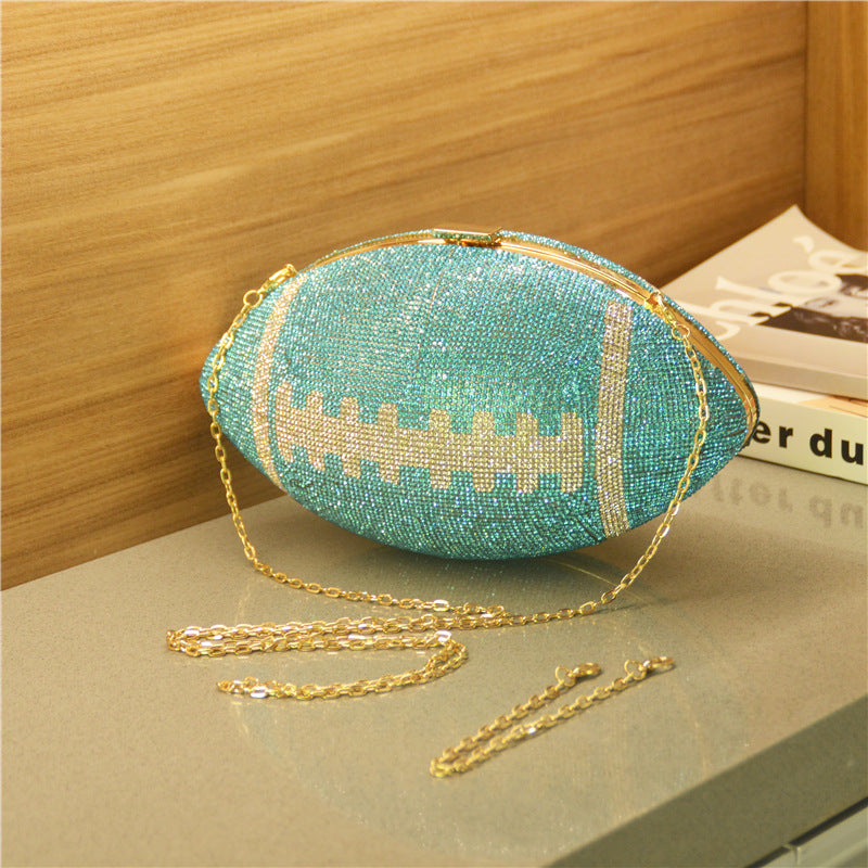 Rhinestone Football Purse