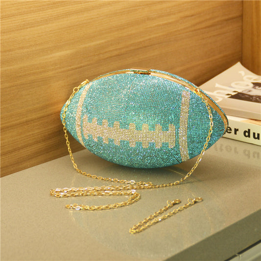 Rhinestone Football Purse
