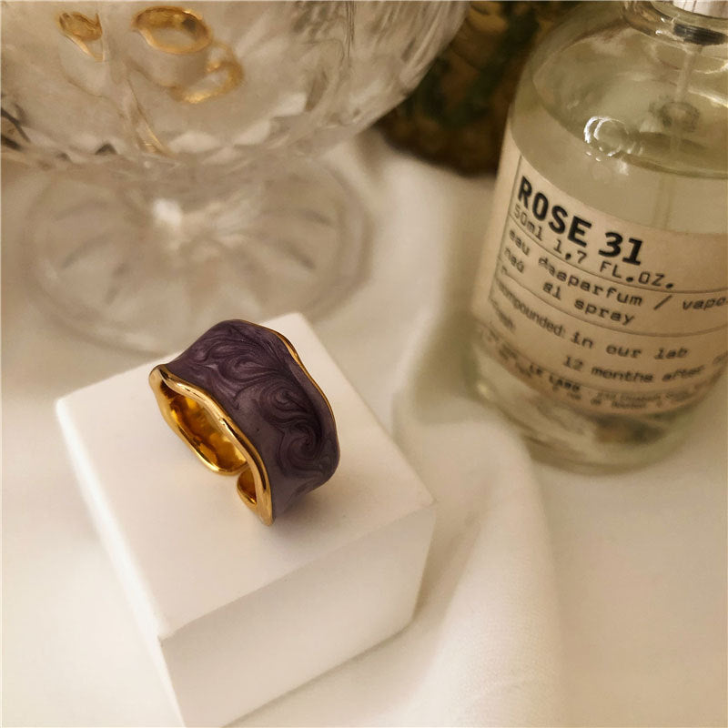 Marbled Irregular Shape Ring