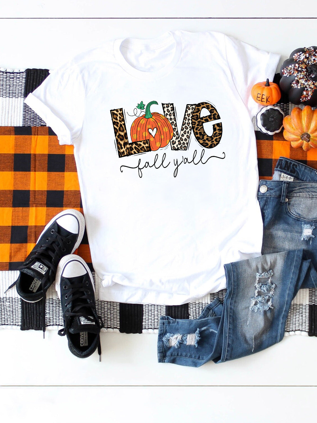 Love Fall Yall Short Sleeve T-Shirt
