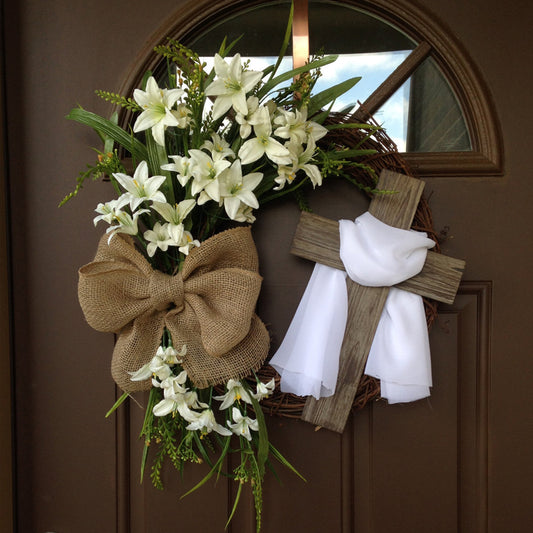 Easter Cross Wreath