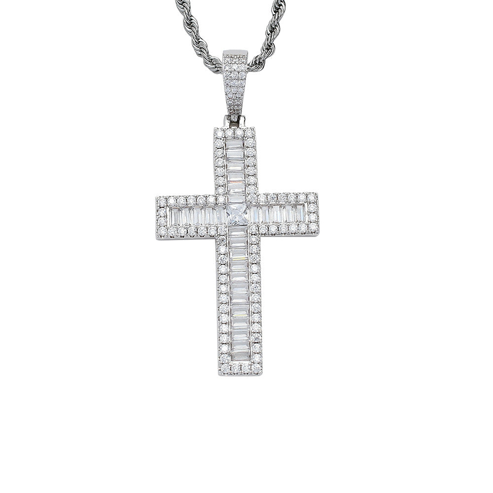 Cross Pendant Zircon Necklace